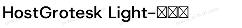 HostGrotesk Light字体转换